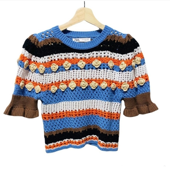 Zara crochet knit sweater - Picture 4 of 6